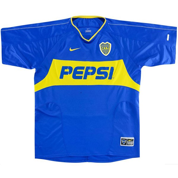 Camiseta Boca Juniors Primera Equipo Retro 2003 2004 Azul